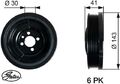 Gates TVD1031 Riemenscheibe für Kurbelwelle Riemenscheibe Kurbelwelle 