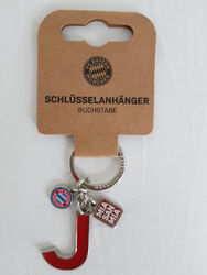 Neu FC Bayern München Schlüsselanhänger m. Buchstabe " J " Mia San Mia Anhänger