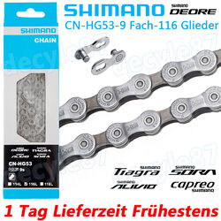 Shimano MTB Fahrrad 6/7/8/9/10/11/12 Fach Kette HG40/53/95/M8100 116/126 GliederHG40/53/54/95/6701/601/701/901 und M7100/8100/9100