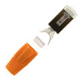 10x Netzwerkstecker Orange CAT 7 6A RJ45 LAN Netzwerk Crimp Stecker Knickschutz