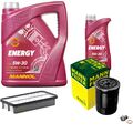 MANN Inspektionspaket 6 L MANNOL Energy 5W-30 für Hyundai Getz 1.5 CRDi TB