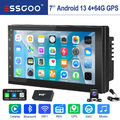 Doppel 2 DIN Autoradio Carplay 4+64G Android 13 Bluetooth GPS WiFi NAVI DAB+ Kam