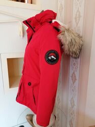 Superdry Parka Rot Everest Mountain Parka &Co Gr XS 34 Jacke Jacket MANTEL