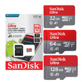 SanDisk ULTRA micro SD Karte 32GB 64GB 256GB A1 U1 Class 10 Speicherkarte Memory