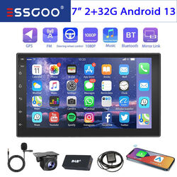 Doppel DIN Autoradio Android 13 2+32G Carplay DAB MIK KAM  NAVI WiFi RDS USB FM