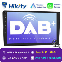 10,1" Android 13 Autoradio 2 DIN Carplay GPS Navi Bluetooth WiFi USB DAB+ Kamera
