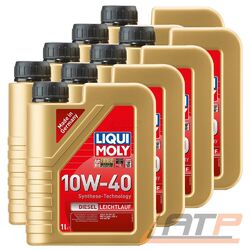 8x 1 L LITER LIQUI MOLY DIESEL LEICHTLAUF 10W-40 MOTOR-ÖL MOTOREN-ÖL 32288415Die Nr.1* für Autoteile: Top-Preis-Leistungs-Verhältnis