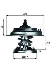 MAHLE Thermostat, Kühlmittel TX 29 75D für MERCEDES-BENZ PUCH