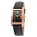 EMPORIO ARMANI DAMENUHR AR0169 DAMEN KLASSISCH ROSEGOLD LEDERARMBAND UHR 