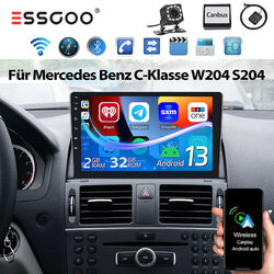 32G Android 13 Carplay Autoradio GPS Navi BT KAM Für Mercedes C Class W204 S204