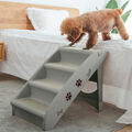 Hundetreppe 4 Stufen Haustiertreppe klappbar Steighilfe Hundetreppe Rampe Leiter