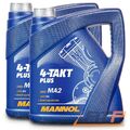 MANNOL 2x 4 L LITER 4-TAKT PLUS MOTORÖL MOTOR-ÖL MOTOREN-ÖL