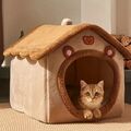 Faltbares Katzenhaus Haus für Katzen und kleine Hunde Haustiere Hundehütte