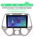 DAB+KAM 2+32GB Android13 Autoradio CarPlay GPS Navi BT Für HYUNDAI i20 2008-2011