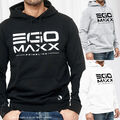 Herren Kapuzenpullover Langarm EGO Hoodie Sweater Sweatjacke Design Print