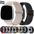 Braided Nylon Loop Armband Für Fitbit Versa 4 3 Fitbit Sense 2 Ersatzband Strap