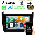 Für VW Polo 6R 6C 9N 2008-2015 2+32GB Android 13 Autoradio GPS NAVI Kam+ Carplay