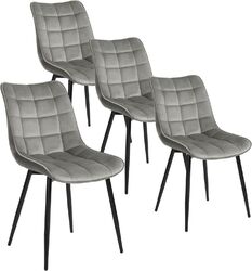 4x Esszimmerstühle Wohnzimmerstuhl Küchenstuhl Polsterstuhl Design  Samt e66hgr4