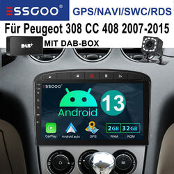 DAB+ Für Peugeot 308 CC 408 2010-2013 Autoradio Carplay GPS NAV WIFI FM CAM 32G