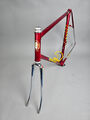 Rahmen Michelle Dancelli Rot Gelb Shimano 600 vintage frame set steel 59 cm red