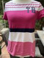 Tommy Hilfiger, Damen , T - Shirt, L, pink/ weiss / blau, guter Zustand 