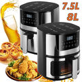 Heißluftfritteuse XXL Airfryer 6L Friteuse Fritteusen Ofen Grill Digital Multi