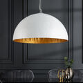 Elegante Design Hängeleuchte GLOW 50cm weiß gold Hängelampe Pendelleuchte Lampe