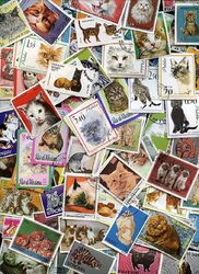 KATZE FELINE INLANDSBRIEFMARKEN - Sammlung von 100 verschiedenen