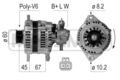 ERA Lichtmaschine Generator 70A 14V für Opel Astra G Caravan 1.7 DTi 16V