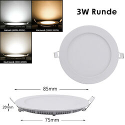 10 X LED SPOT EINBAUSTRAHLER PANEL DECKEN WANDLEUCHTE ULTRASLIM DECKENLEUCHTE