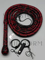 Indiana Jones Style Bullenlederpeitsche Bullwhip in Bordeaux/Schwarz, 3FT-10FT