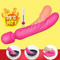 Heizmodell-Punkt-Vibrator Dual-End-Massagegerät Tragbares Magic Wand