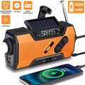 Notfall Solar Handkurbel Radio AM / FM LED SOS Alarm Taschenlampe Ladegerät &USB