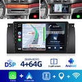 4+64G Android 13 Für BMW E38 5er E39 X5 E53 9'' Carplay Autoradio Navi WiFi BT