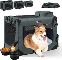 Hundebox Faltbar Hunde Transportbox Auto Transporttasche Tragetasche Box M/L/XL