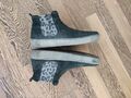 Gabor Chelsea Boots, knöchelhoch, Wildleder, schwarz & animalprint, Gr. 41