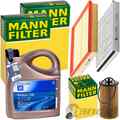 MANN INSPEKTIONSPAKET+5L ORIGINAL 5W30 ÖL passend für OPEL ASTRA G H ab 19MA9235