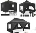 Pop Up Pavillon 3x3m/3x6m Faltbar Partyzelt Pavillion Wasserdicht mit Seitenteil