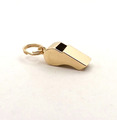 14k Gold Pfeife Charm Anhänger Coach Schiedsrichter Hoch Pitch Hundetrainer Mini Massiv