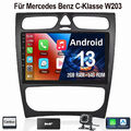 2+64G Android 13 Autoradio DAB+ Für Benz CLK W209 C-Klasse W203 GPS Navi BT WIFI