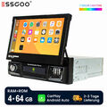 7 Zoll Autoradio 1 DIN 4+64G Android 13 Wireless Carplay Flip Out GPS WIFI BT TF