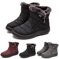 Winter Damen Schneeschuhe Wasserdicht Stiefel Warm Stiefeletten Flache Boots DE