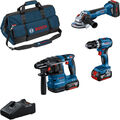 Bosch Professional Akku-Combo Kit GSB 18V-45 + GWS 18V-10 + GBH 18V-22