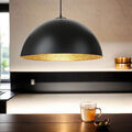 Pendelleuchte Schwarz Gold rund Esstisch Wohnzimmer Modern Design Hängelampe