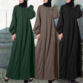 Muslimische Frauen Gebet Abaya Langes Maxikleid Dubai Kaftan Jilbab #N