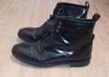 Elegante Herrenschuhe schwarz Gr. 42 Glattleder Schnürstiefeletten festlich