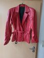 Lederjacke Motorrad Style rot Damen