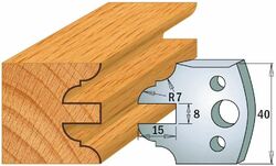 Profilmesser 40 x 4 mm + Abweiser 4-tlg. Satz von Flury Systems Nr. 01-195