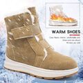 Neue Damen Schlupfstiefel Winterschuhe Warm Schneestiefel Stiefeletten Boots DE