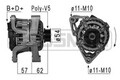 ERA Lichtmaschine Generator Lima 210866A für OPEL CORSA X01 AGILA H00 ASTRA T98